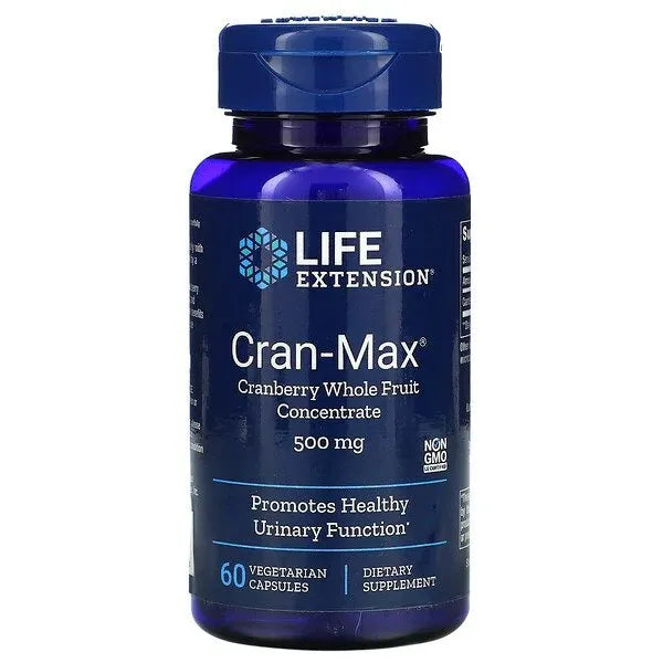 Cran-Max Cranberry Whole Fruit Concentrate 500mg - 60 vcaps - Life Extension - Papildai
