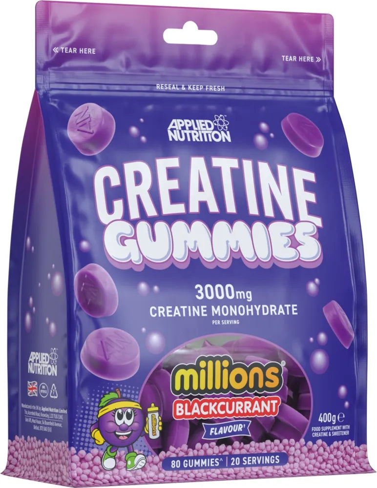 Creatine Gummies Millions Blackcurrant - 80 - Applied Nutrition - Sporto papildai
