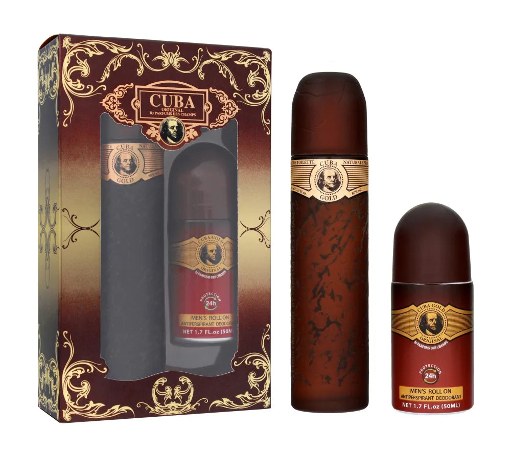 CUBA SET GOLD Edt 100ml + Roll’on& - Kosmetika