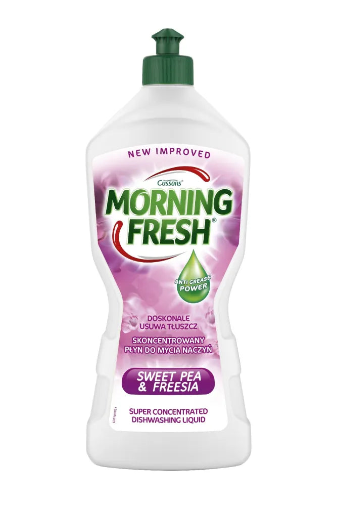 CUSSONS Morning Fresh Concentrated Dishwashing Liquid - Saldi žirneliai ir frezija 900ml - Kosmetika