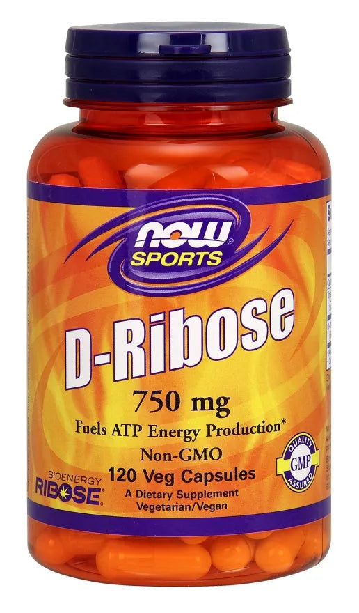 D-Ribose 750mg - 120 vcaps - NOW Foods - Papildai