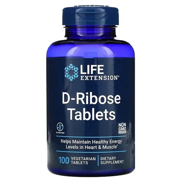 D-Ribose Tablets - 100 vegetarian tabs - Life Extension - Papildai