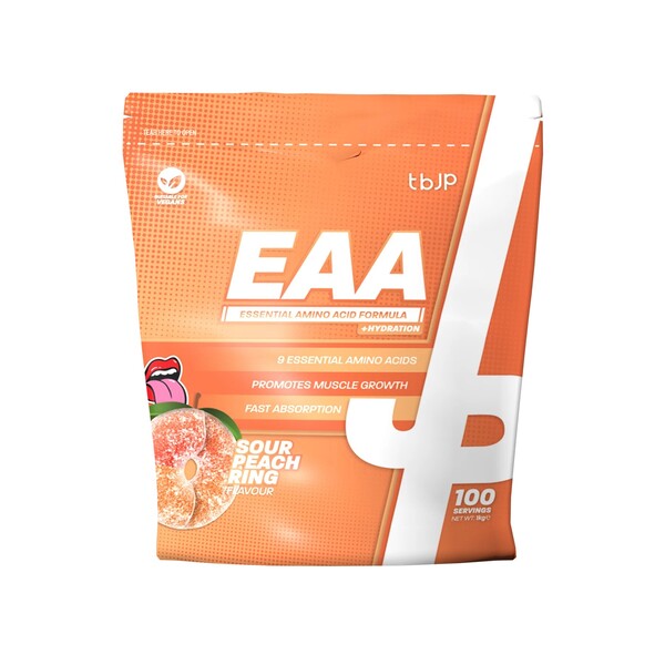 EAA + Hydration, Sour Peach Rings - 1000g - Trained by JP