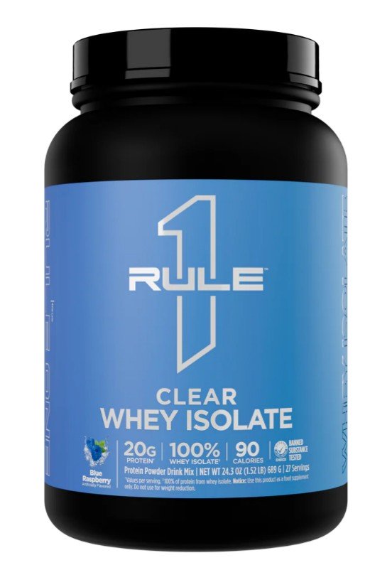 Clear Whey Isolate, Blue Raspberry - 689g - Rule One