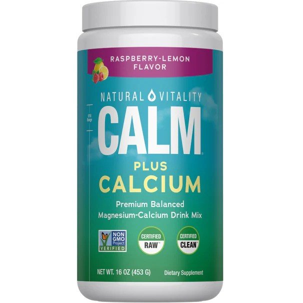 Natural Calm Plus Calcium, Raspberry Lemon - 453g