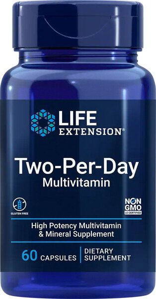 Two-Per-Day, Multivitamin - 60 caps - Life Extension