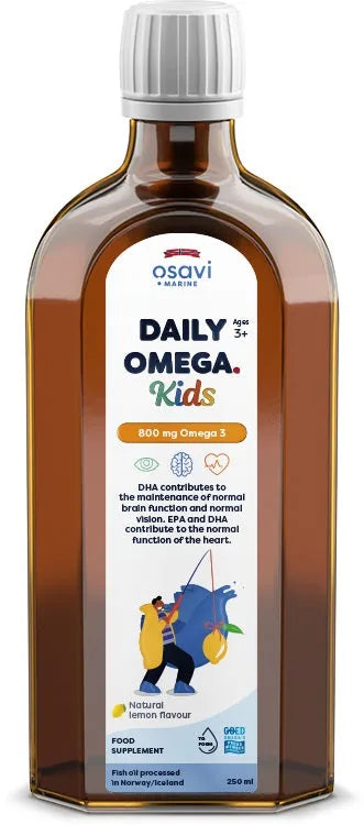 Daily Omega Kids 800mg 3 (Natural Lemon) - 250 ml - Osavi - Papildai