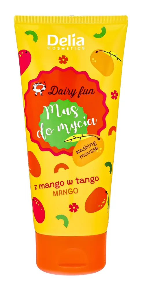 DAIRY FUN Kūno prausiklis putos - Mango tūbelė 200ml - Kosmetika