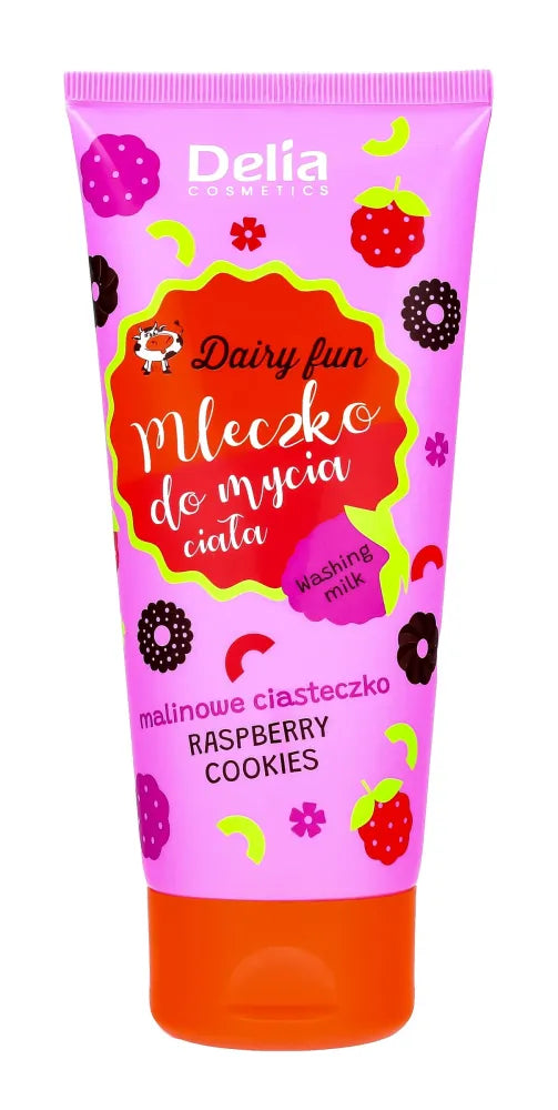 DAIRY FUN Kūno valymo pienelis - Aviečių tortas - Kosmetika