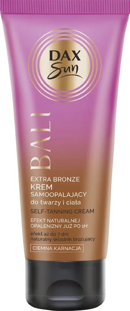 Dax Sun Extra Bronze Self-tanning cream for face and body BALI - tamsiai odai 75ml - Kosmetika