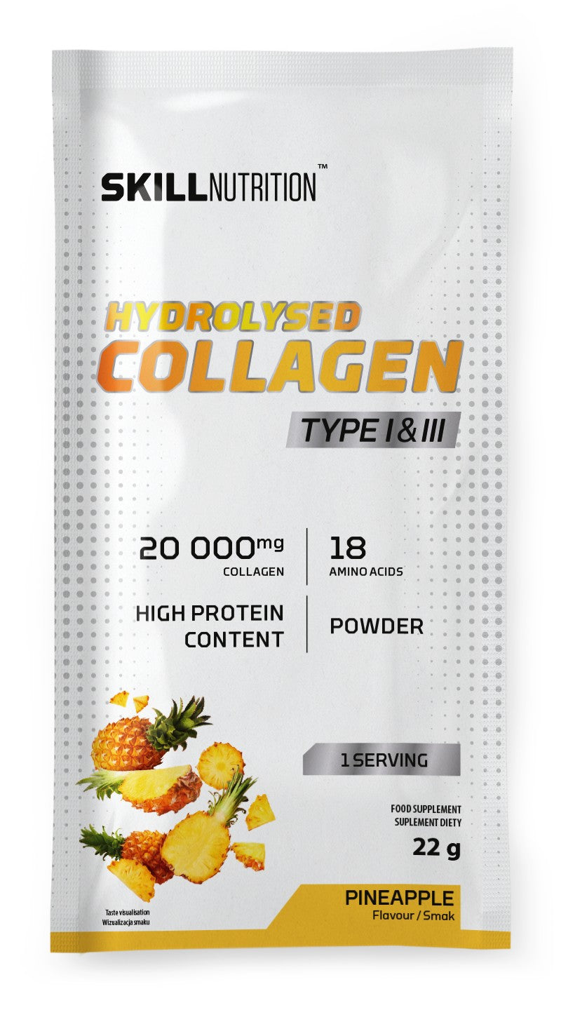 Hydrolysed Collagen Type I & III, Pineapple - 22g (1 serving) - Skill Nutrition