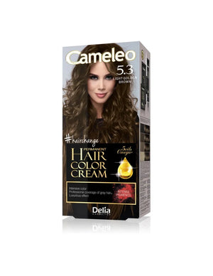 Delia Cosmetics Cameleo HCC Nuolatinė plaukų spalva Omega+ Nr. 5.3 Šviesiai auksinė ruda 1op. - Kosmetika