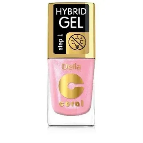 DELIA COSMETICS Coral Hybrid Gel Hibridinės nagų lako nr. 100 Rožinė Pudingas - Kosmetika