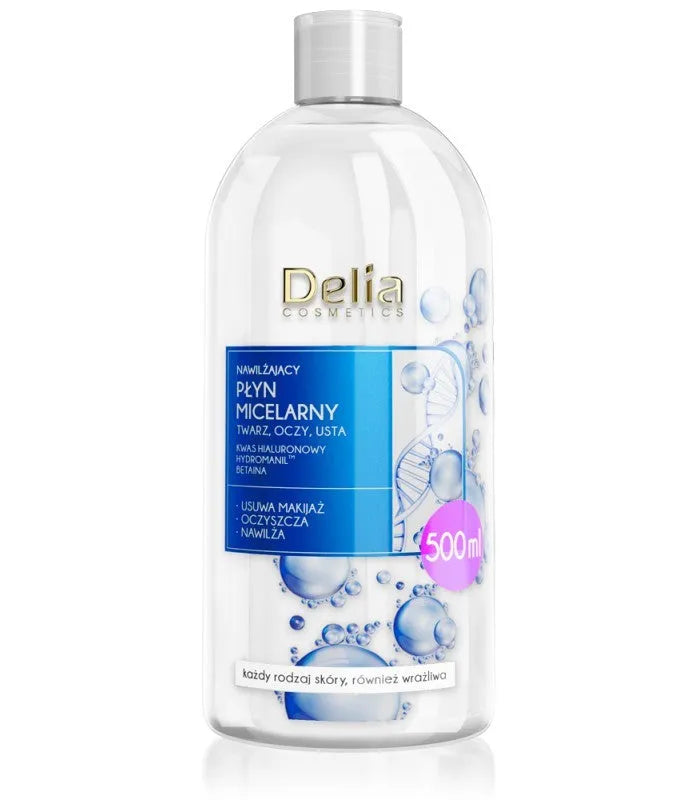 Delia Cosmetics Drėkinantis Micelinis Skystis - visų tipų odai 500ml - Kosmetika