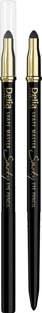 Delia Cosmetics Shape Master Eye Pencil with Sponge Smoky juodas 1 vnt. - Kosmetika