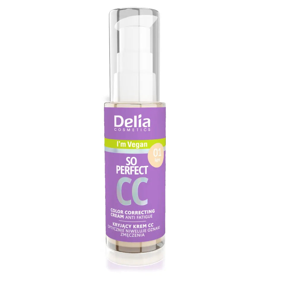 DELIA COSMETICS So Perfect Concealing CC Cream - 01 Šviesus 30ml - Kosmetika