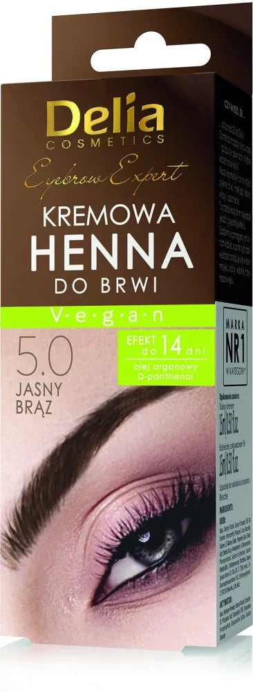 DELIA Henna in cream 5.0 - Šviesiai ruda 15 ml - Kosmetika