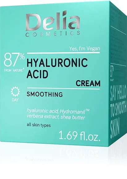 DELIA Hyaluronic Acid Smoothing Face Cream 50 ml - Kosmetika
