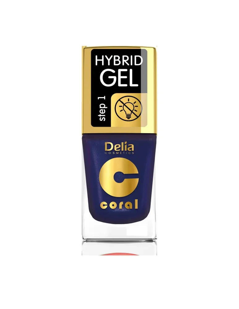 DELIA LAKIER CORAL HYBRID GEL 63 PERLAMUO PURPURINIAI& - Kosmetika