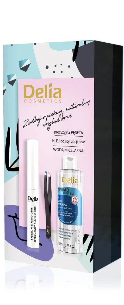 DELIA Makeup Set 1 Micellar Water + Klijai + Tweezers - Kosmetika
