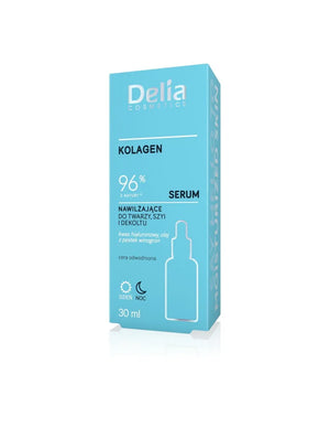 DELIA MOISTURIZING SERUM WITH COLLAGEN 30ml drėkinamasis serumas su KOLAGENU - Kosmetika