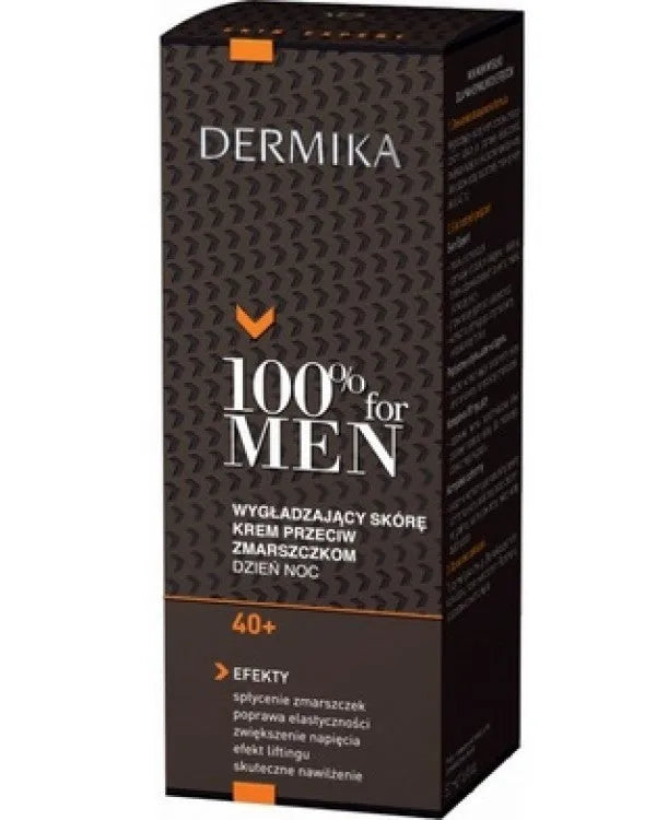 Dermika 100% for Men Smoothing Cream 40+ dienai ir nakčiai 50ml - Kosmetika