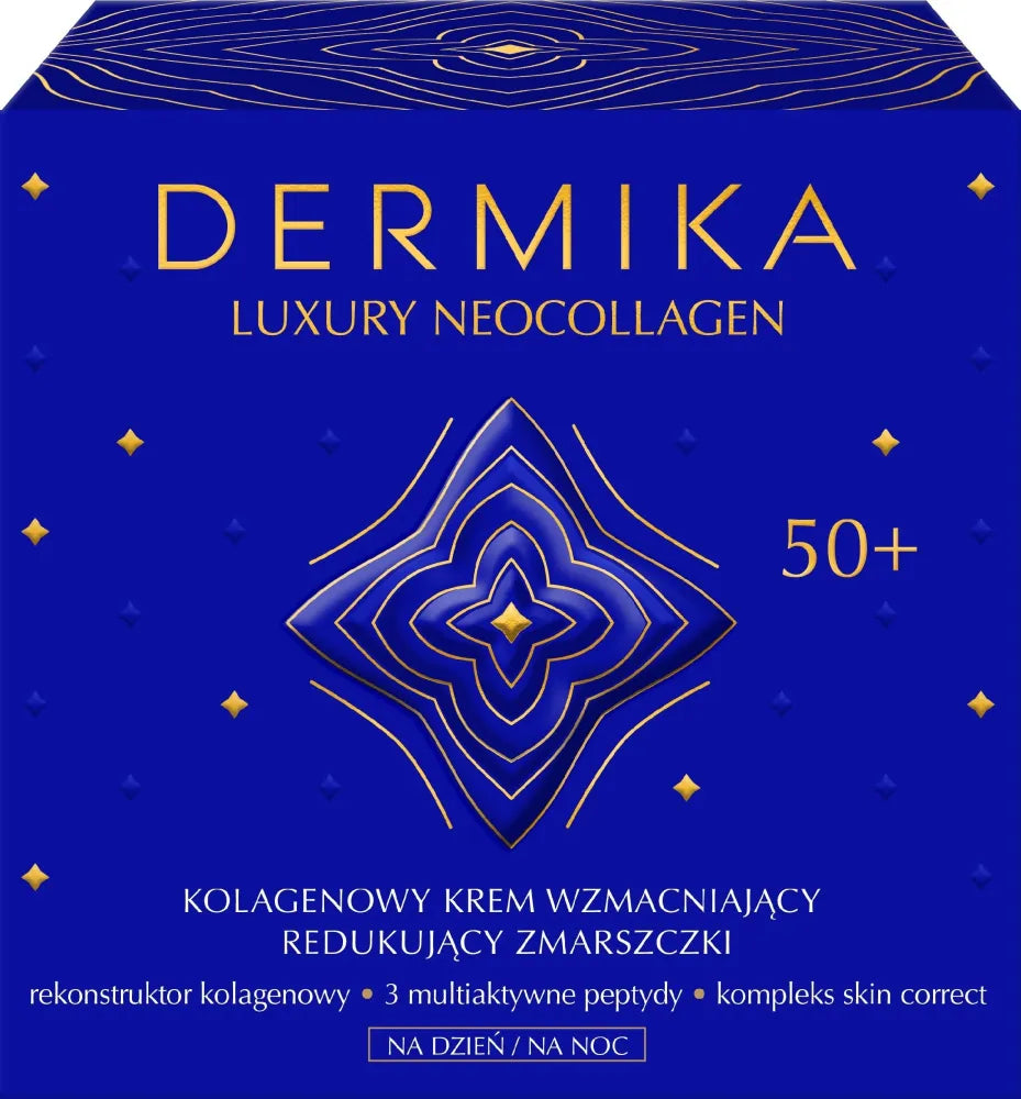Dermika Luxury Neocollagen 50+ Kolageno stiprinimo kremas mažinantis raukšles dienai ir nakčiai 50ml - Kosmetika