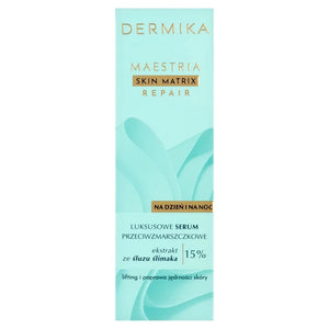 DERMIKA Maestria Skin Matrix Repair Luxury anti-raukšlių serumas su sraigių gleivėmis ekstraktas (15% ) 30ml - Kosmetika