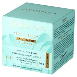 DERMIKA Maestria Skin Matrix Repair Luxury Anti-Wrinkle Cream 60+ su sraigių gleivėmis (10% ) dienai ir nakčiai 50ml