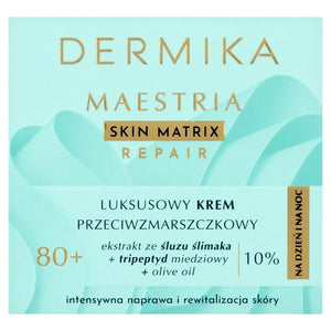 DERMIKA Maestria Skin Matrix Repair Luxury Anti-Wrinkle Cream 80+ su sraigių gleivėmis (10% ) dienai ir nakčiai 50ml