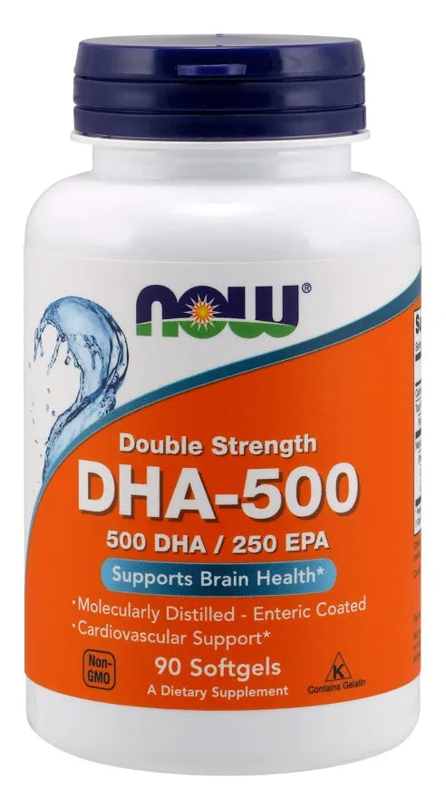 DHA-500 500 DHA / 250 EPA - 90 softgels - NOW Foods - Papildai