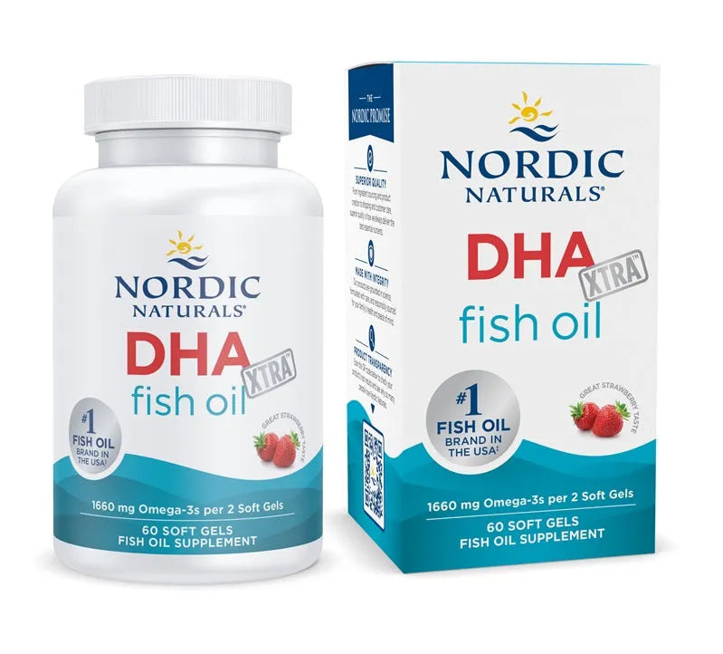 DHA Xtra 1660mg Strawberry - 60 softgels - Nordic Naturals - Papildai