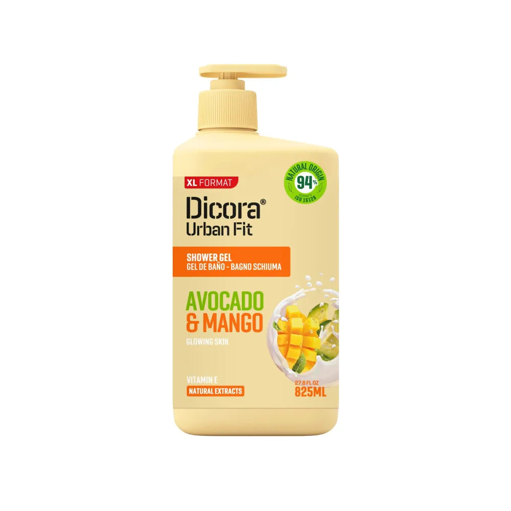 DICORA Avocado and Mango Shower Gel 825 ml - Kosmetika
