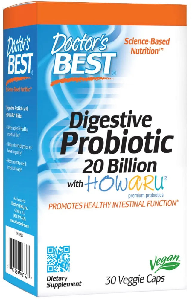 Digestive Probiotic 20 Billion CFU - 30 vcaps - Doctor’s Best - Papildai
