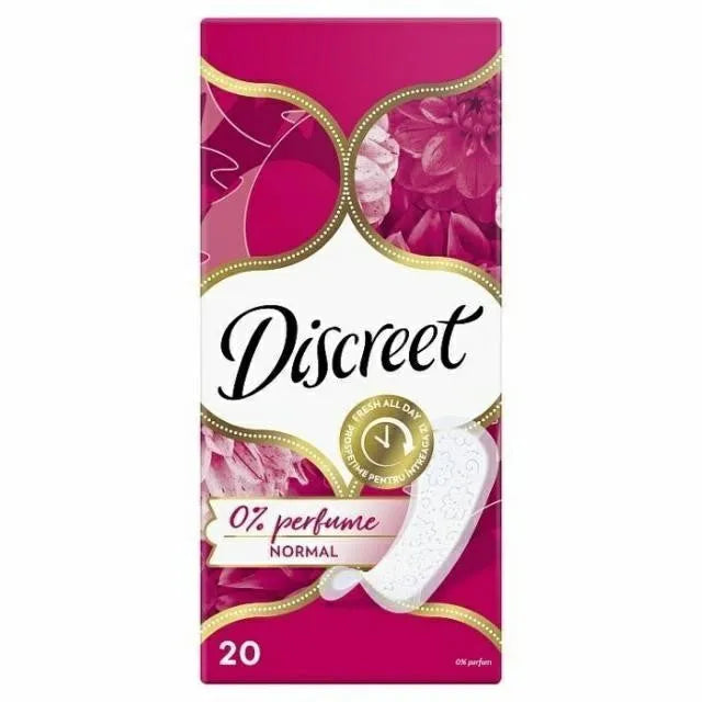 DISCREET 0% Perfume Unscented sanitary pads - Normal 1op.-20 pcs. - Higiena
