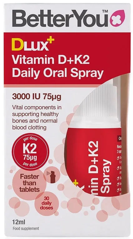DLux+ Vitamin D + K2 Daily Oral Spray - 12 ml. - BetterYou - Papildai