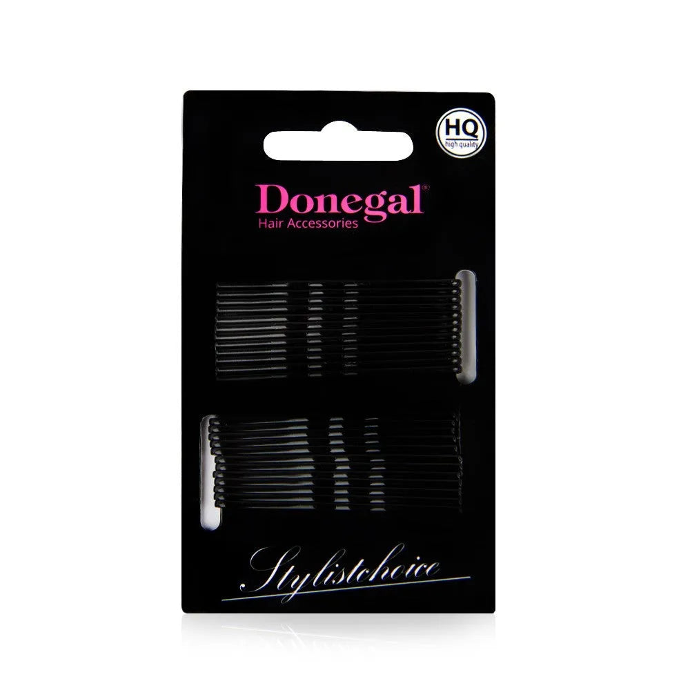 DONEGAL HQ plaukų segtukas 5 cm juodas (5091) 1 pakuotė-24 vnt - Kosmetika