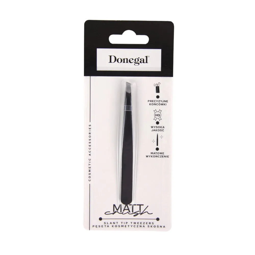 DONEGAL Mat Crush Diagonal kosmetiniai pincetai - matinė juoda (4126) - Medicinos ir slaugos prekės