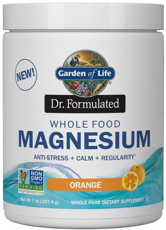 Dr. Formulated Whole Food Magnesium Orange - 197g - Garden of Life - Papildai