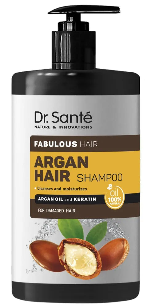 DR.SANTE Argan Hair Cleansing and moisturizing shampoo with oil keratin 1000 ml - Kosmetika