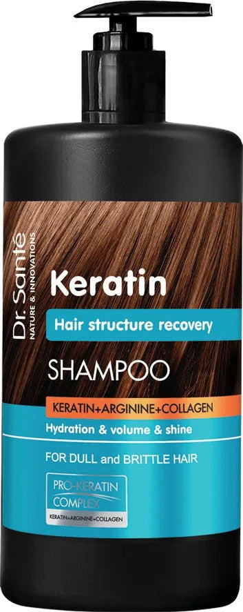 DR. SANTE Keratin Shampoo for dull and brittle hair 1000ml - Kosmetika