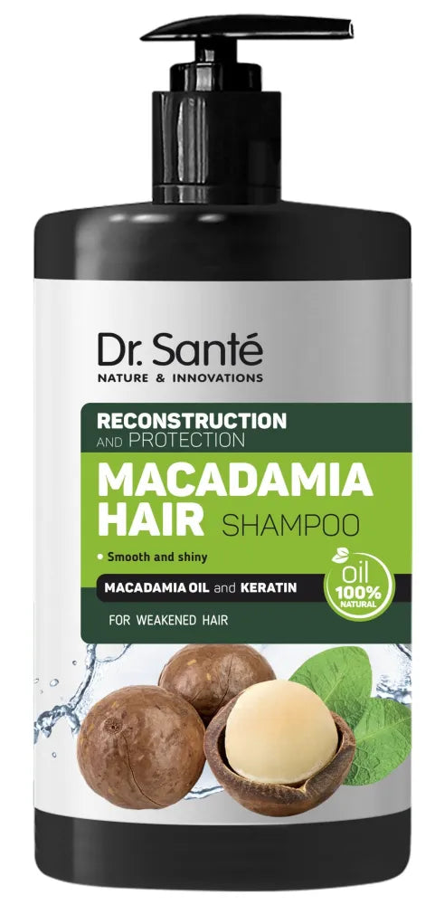 DR. SANTE Macadamia Hair Shampoo for weak with oil and keratin 1000 ml - Kosmetika