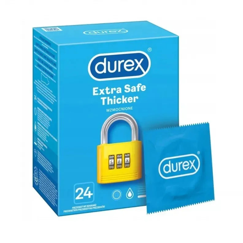 DUREX Extra Safe Condoms Enhanced with Increased Lubricant 24 pieces - Higiena