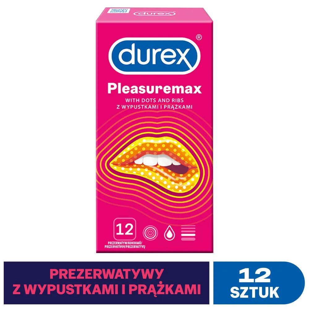 Durex Pleasuremax prezervatyvai 12 vnt. - Medicinos ir slaugos prekės