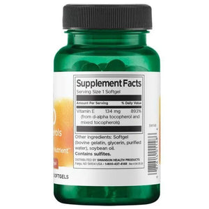 E-200 Mixed Tocopherols - 200 IU - 134 mg - N100 - Swanson - Papildai