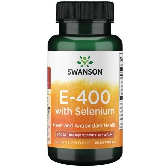 E-400 su Selenu - 400 IU - 180 mg - N90 - Swanson - Papildai