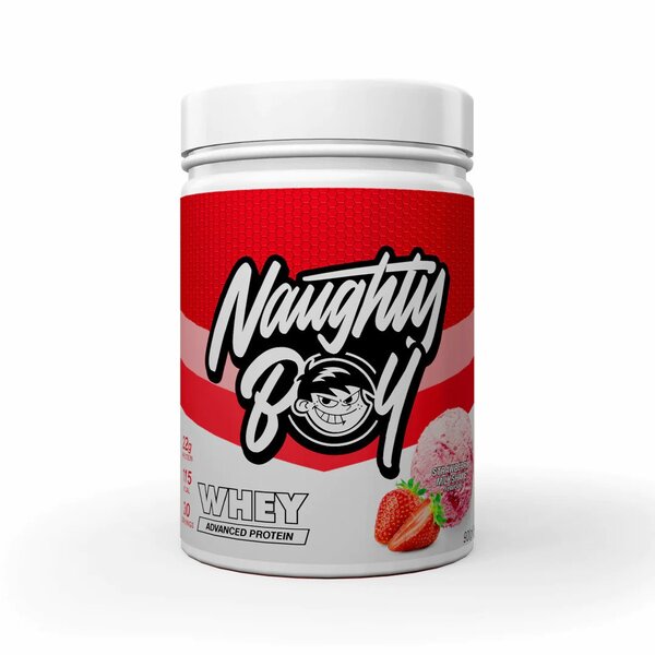 Advanced Whey, Strawberry Milkshake - 900g - Naughty Boy