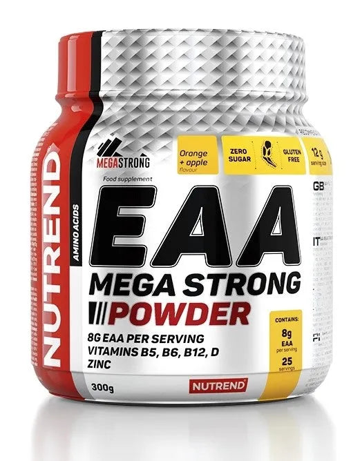 EAA Mega Strong Powder Orange + Apple - 300g - Nutrend - Sporto papildai