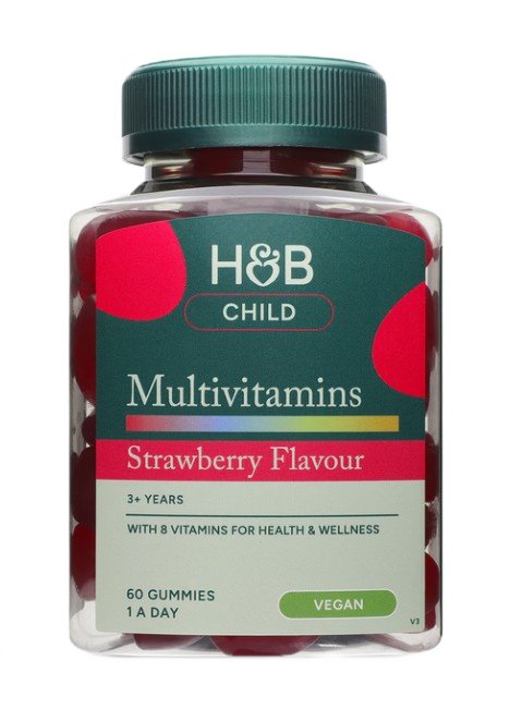Child Multivitamins Gummies, Strawberry - 60 gummies - Holland & Barrett