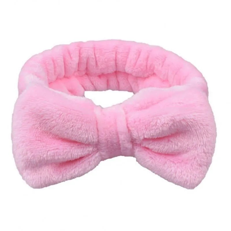 ECARLA Cosmetic hairband with bow - pink OPK18R - Kosmetika